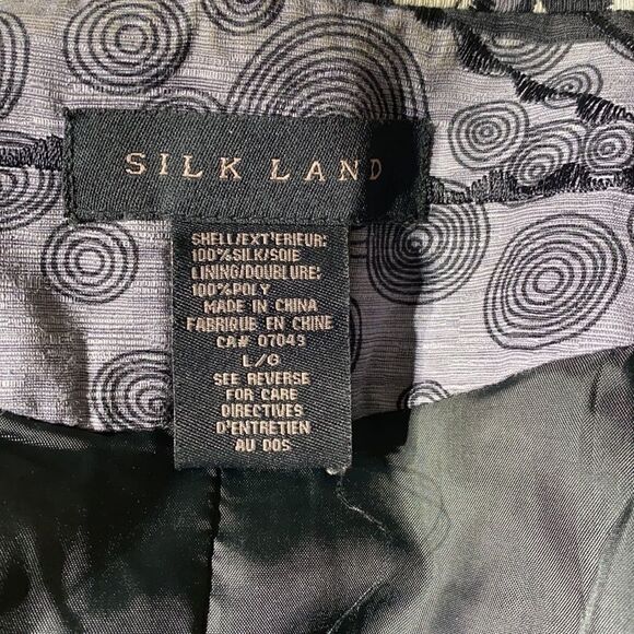 Silkland 100% Silk Floral Print Jacket - Picture 10 of 10